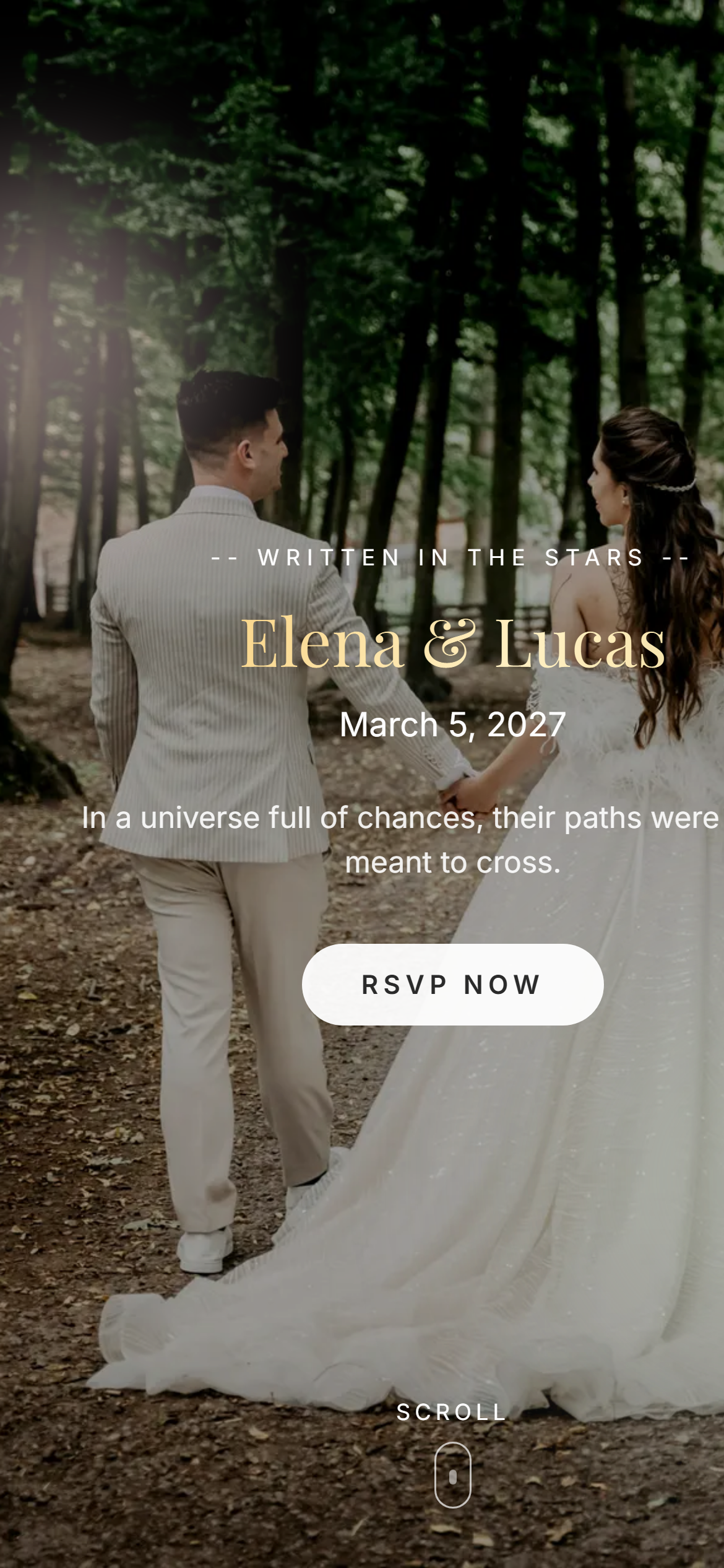 Wedding sites with RSVPs mobile screenshot